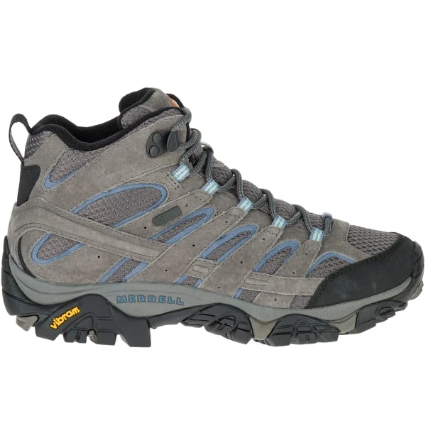 MERRELL Women's Moab 2 Mid Waterproof Hiking Boots, Granite - Image 2