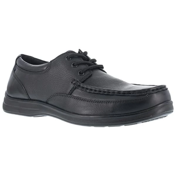 FLORSHEIM WORK Women's Wily Steel Toe Moc Toe Lace Up Shoes, Black