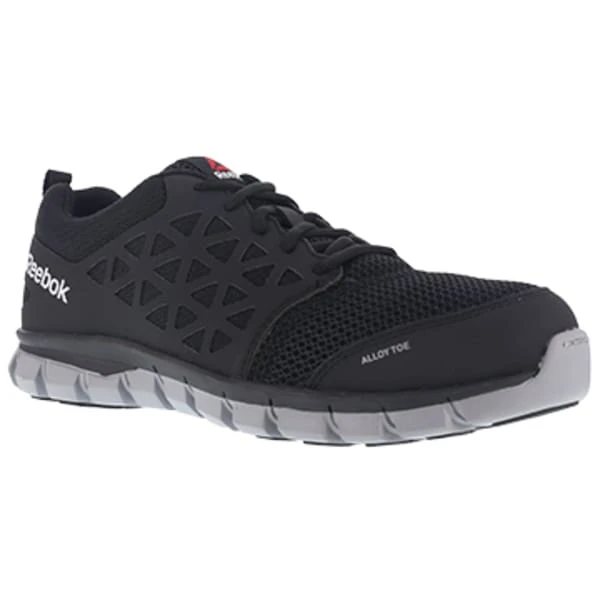 REEBOK WORK Women's Sublite Cushion Work Alloy Toe Athletic Oxford Sneakers, Black