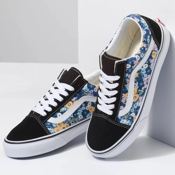 VANS Women's Floral Old Skool Shoes - Image 4